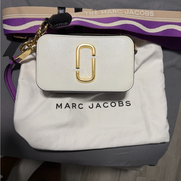 Marc Jacobs White and Gold Crossbody Bag